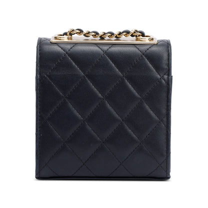 Chanel Black Calfskin Leather Trendy CC Micro Flap Bag