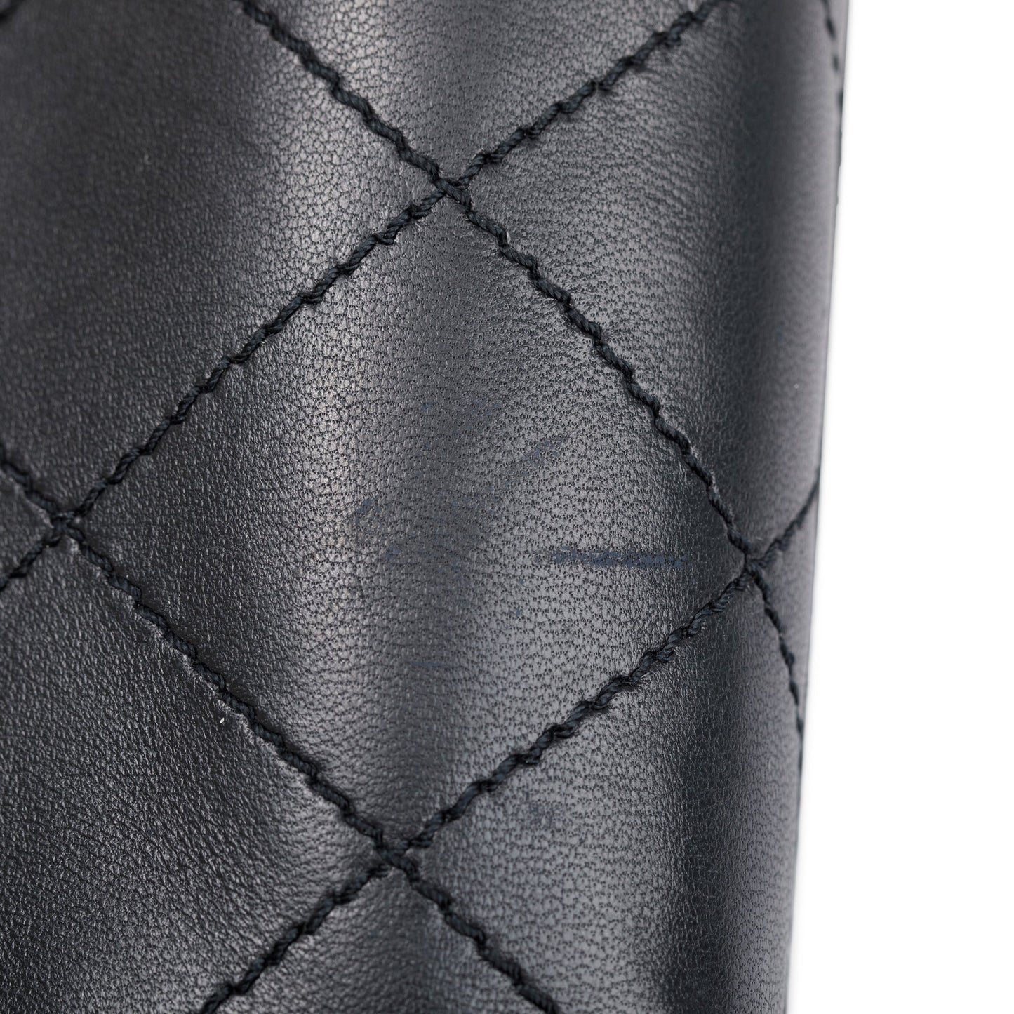 Chanel Black Calfskin Leather Turn-Lock CC Small Chain Tote