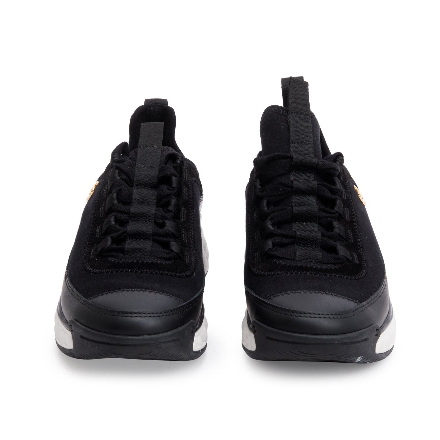 Chanel Black Calfskin Neoprene Interlocking CC Logo Sneakers, Size 36.5