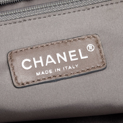 Chanel Black Calfskin/Patent Leather Brooklyn Tote Bag