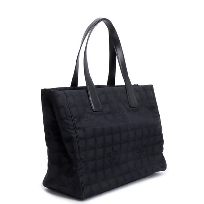 Chanel Black Canvas Travel Ligne Tote