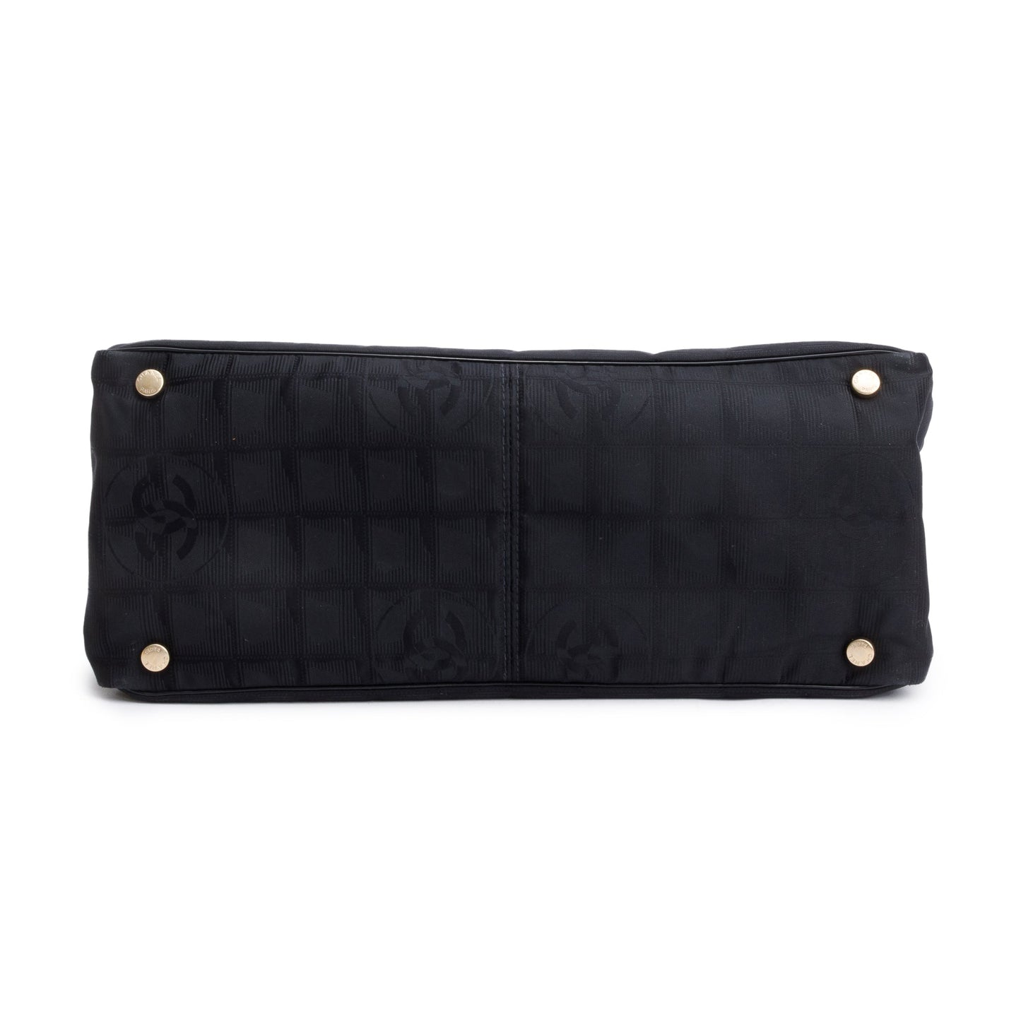 Chanel Black Canvas Travel Ligne Tote