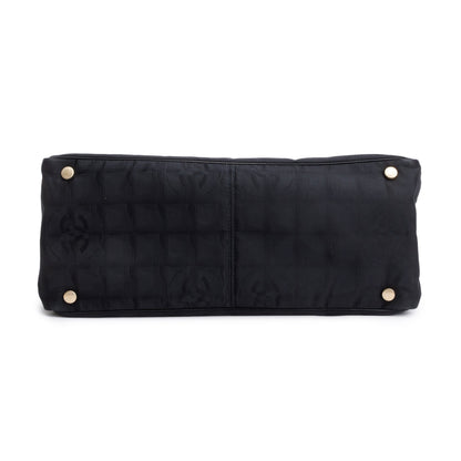 Chanel Black Canvas Travel Ligne Tote