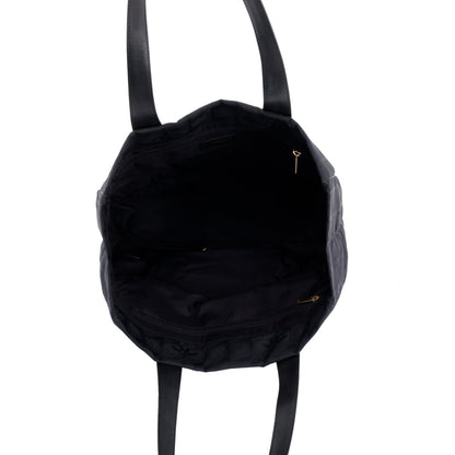 Chanel Black Canvas Travel Ligne Tote