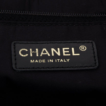 Chanel Black Canvas Travel Ligne Tote