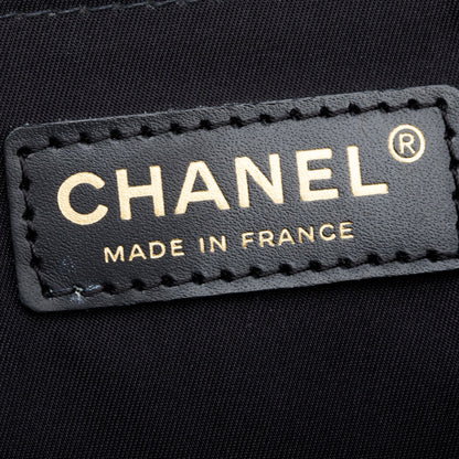 Chanel Black Canvas Travel Ligne Tote