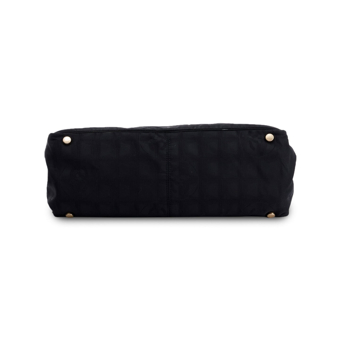 Chanel Black Canvas Travel Ligne Tote