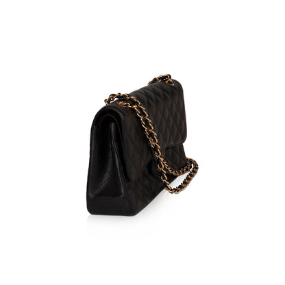 Chanel Black Caviar Classic Jumbo Double Flap Bag