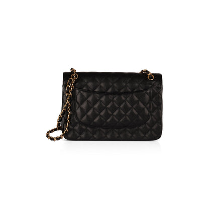 Chanel Black Caviar Classic Jumbo Double Flap Bag