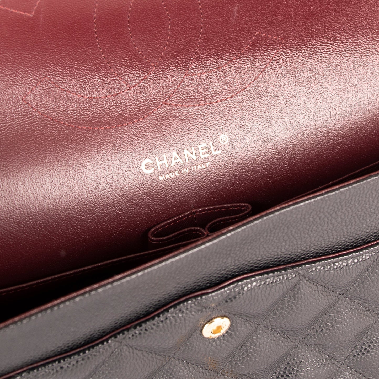 Chanel Black Caviar Classic Jumbo Double Flap Bag