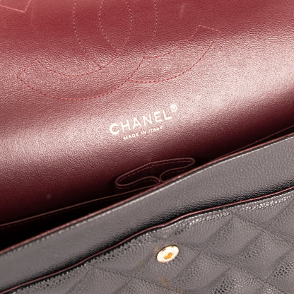 Chanel Black Caviar Classic Jumbo Double Flap Bag