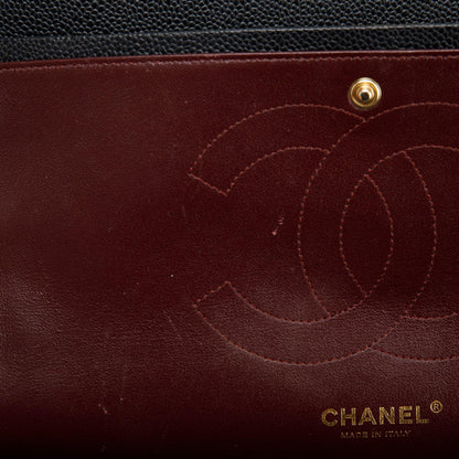 Chanel Black Caviar Classic Jumbo Double Flap Bag