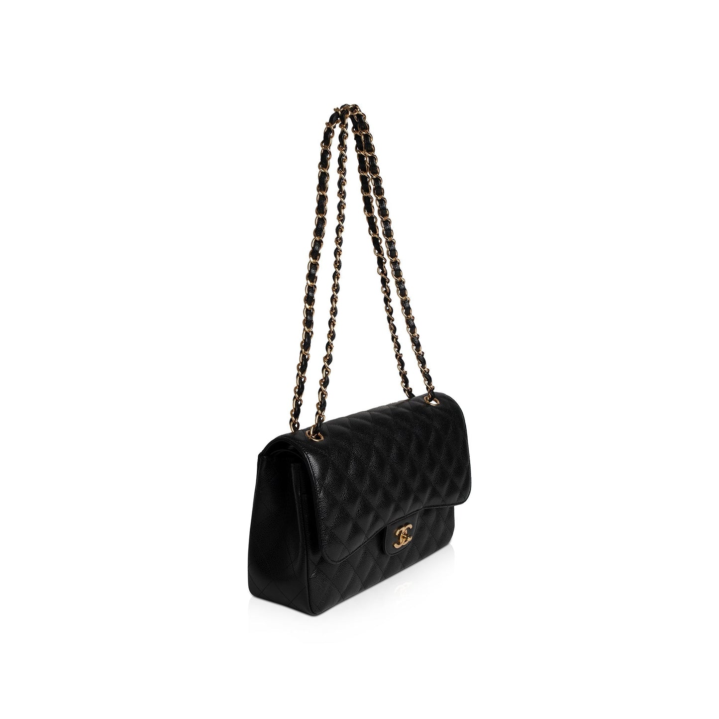 Chanel Black Caviar Classic Jumbo Double Flap Bag