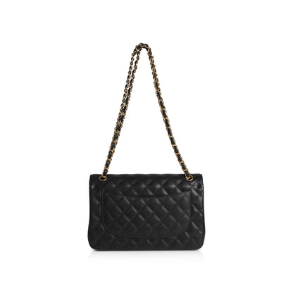 Chanel Black Caviar Classic Jumbo Double Flap Bag