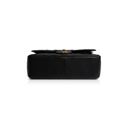 Chanel Black Caviar Classic Jumbo Double Flap Bag