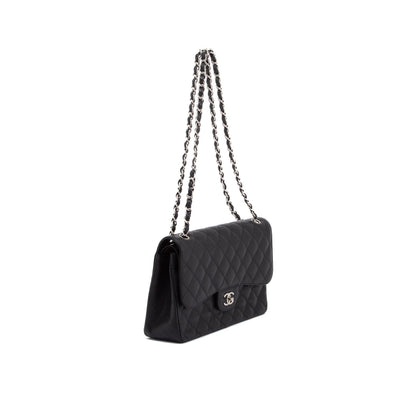 Chanel Black Caviar Classic Jumbo Double Flap Bag