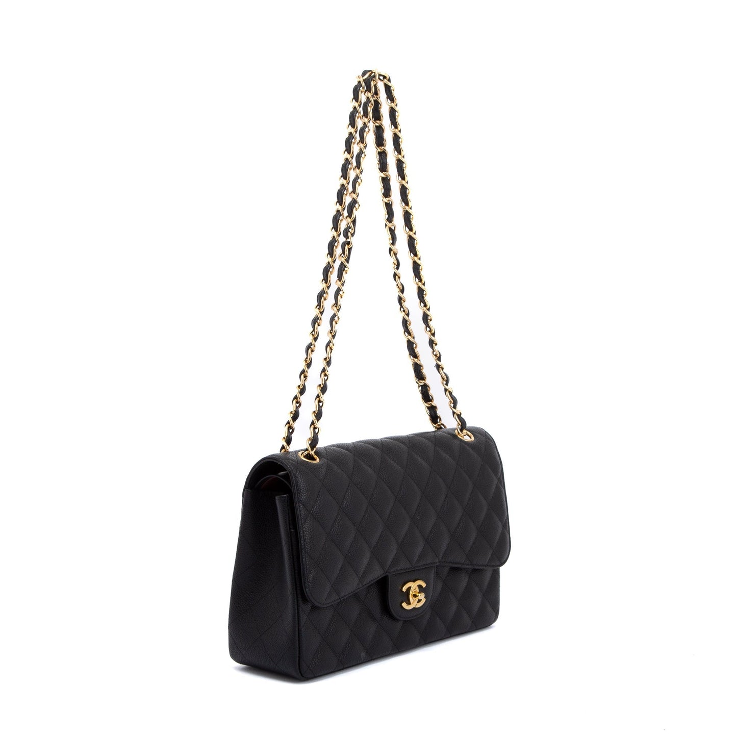 Chanel Black Caviar Classic Jumbo Double Flap Bag