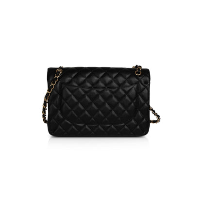 Chanel Black Caviar Classic Jumbo Double Flap Bag
