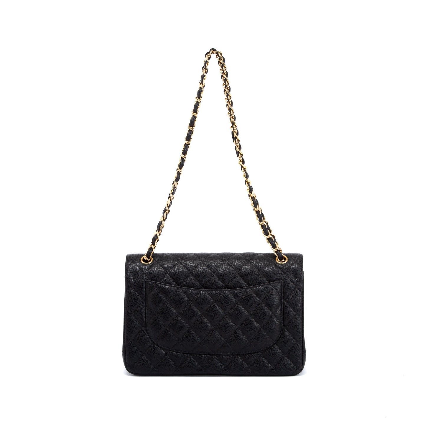 Chanel Black Caviar Classic Jumbo Double Flap Bag