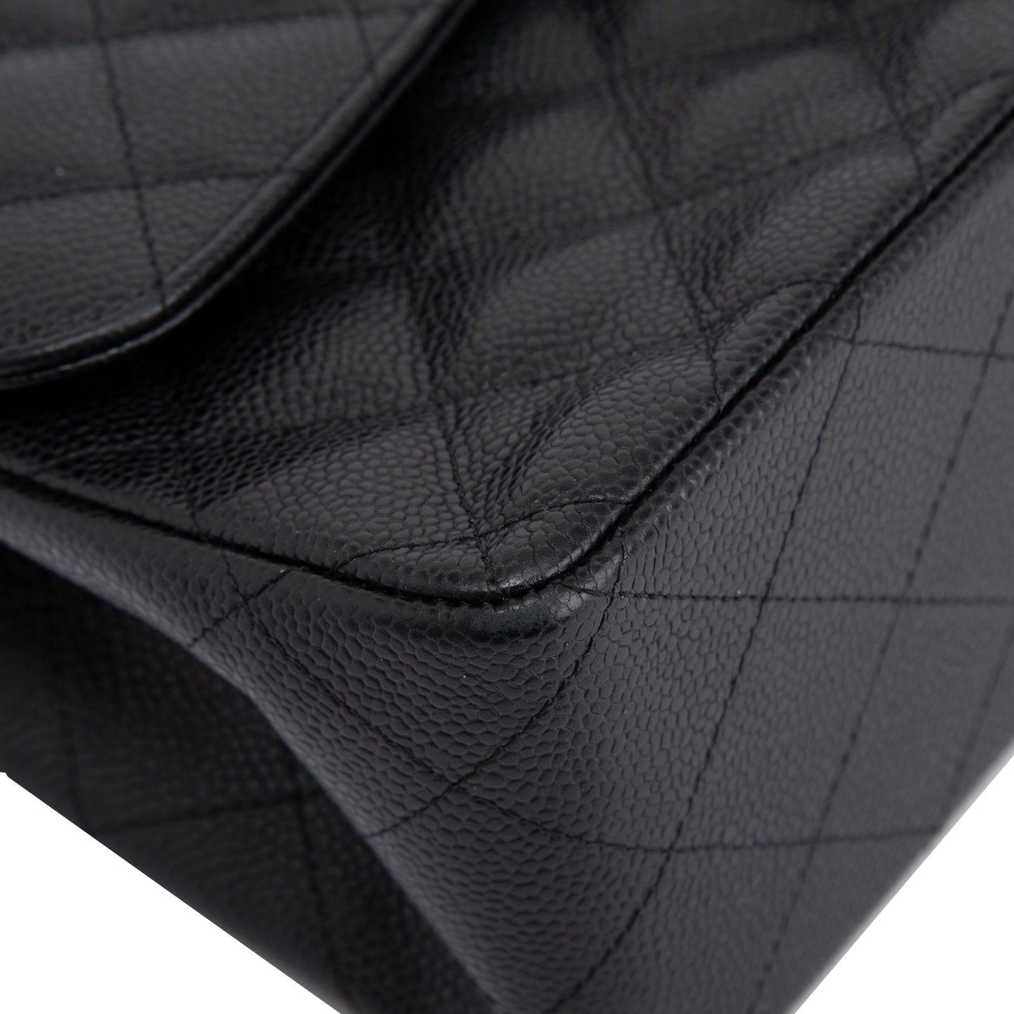 Chanel Black Caviar Classic Jumbo Double Flap Bag