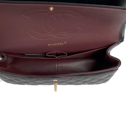 Chanel Black Caviar Classic Jumbo Double Flap Bag