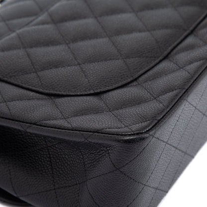 Chanel Black Caviar Classic Jumbo Double Flap Bag