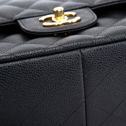 Chanel Black Caviar Classic Jumbo Double Flap Bag