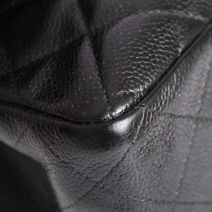 Chanel Black Caviar Classic Jumbo Double Flap Bag