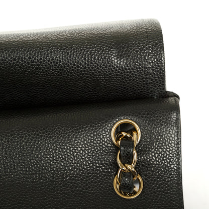 Chanel Black Caviar Classic Jumbo Double Flap Bag