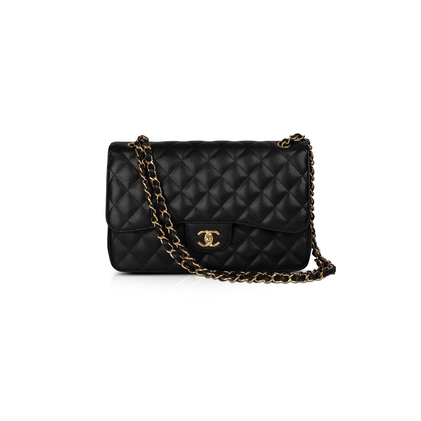 Chanel Black Caviar Classic Jumbo Double Flap Bag