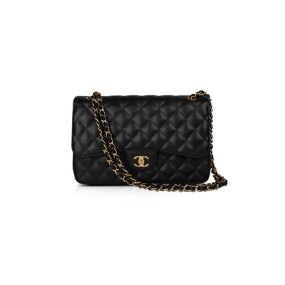 Chanel Black Caviar Classic Jumbo Double Flap Bag