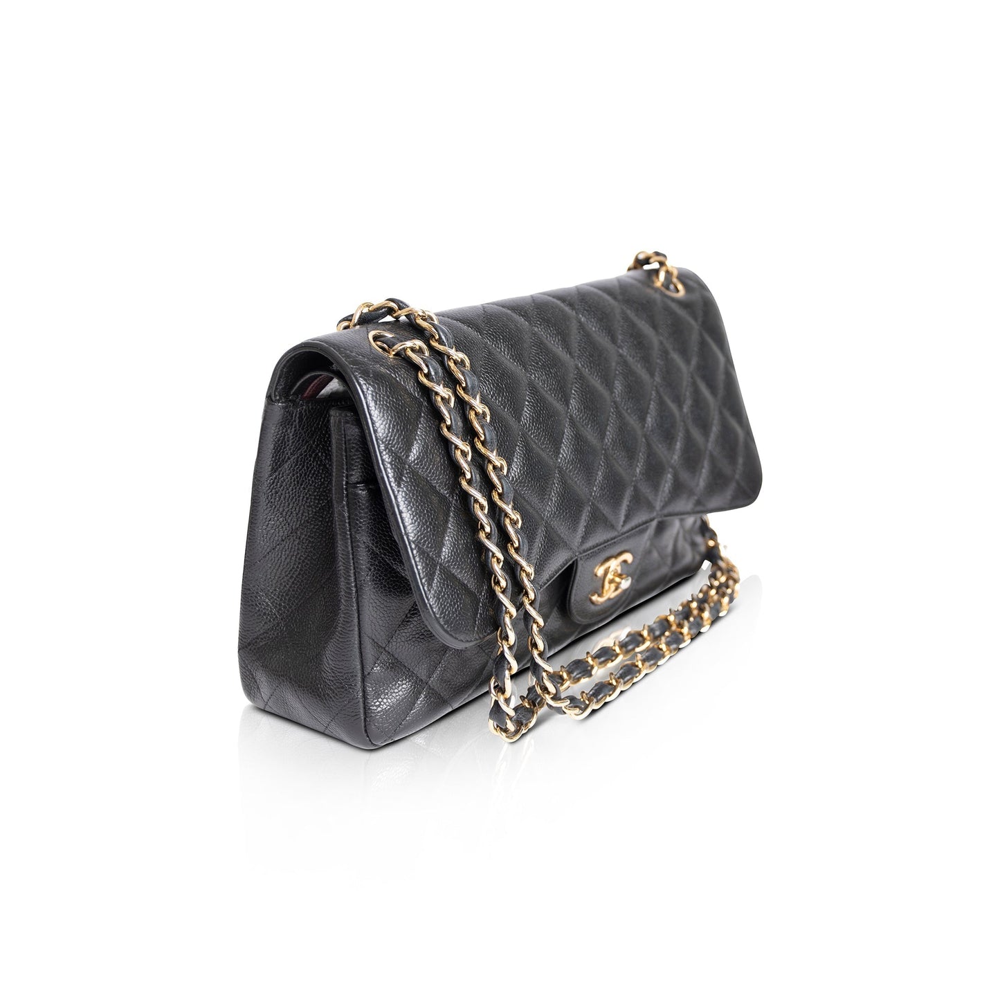 Chanel Black Caviar Classic Jumbo Double Flap Bag