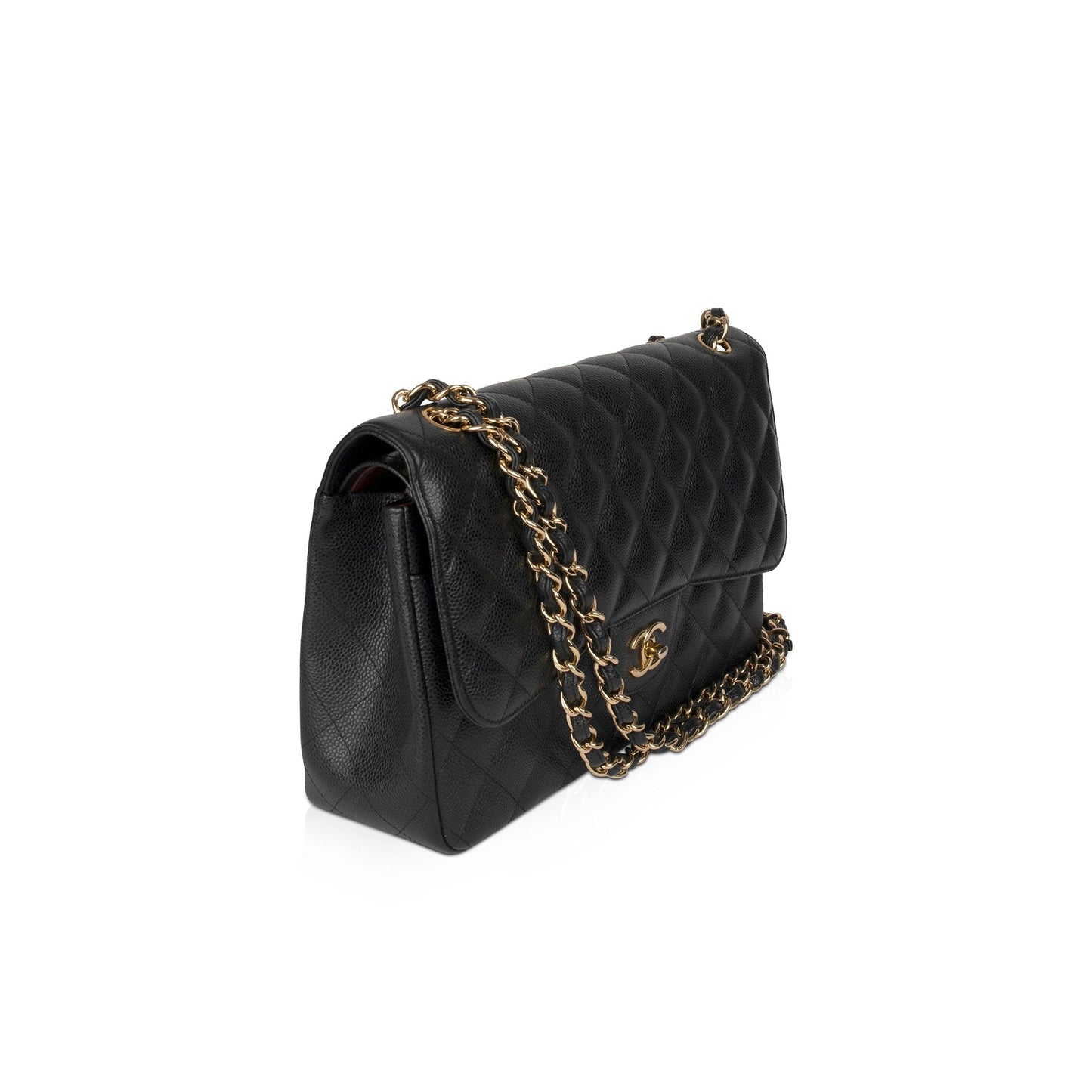 Chanel Black Caviar Classic Jumbo Double Flap Bag