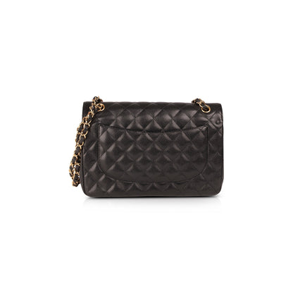 Chanel Black Caviar Classic Jumbo Double Flap Bag