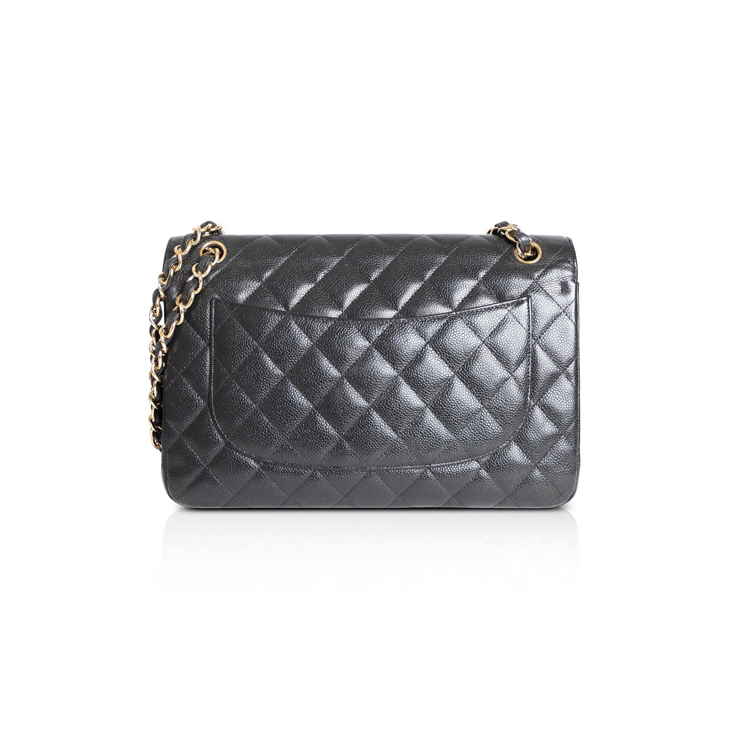 Chanel Black Caviar Classic Jumbo Double Flap Bag