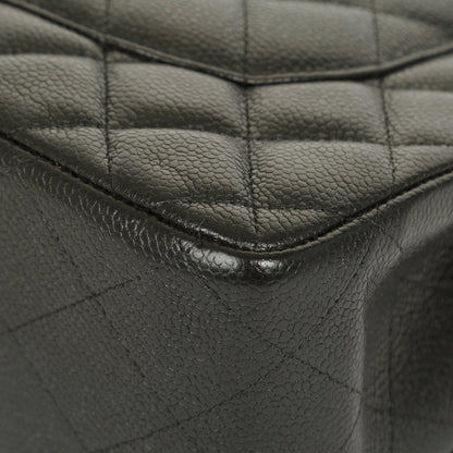 Chanel Black Caviar Classic Jumbo Double Flap Bag