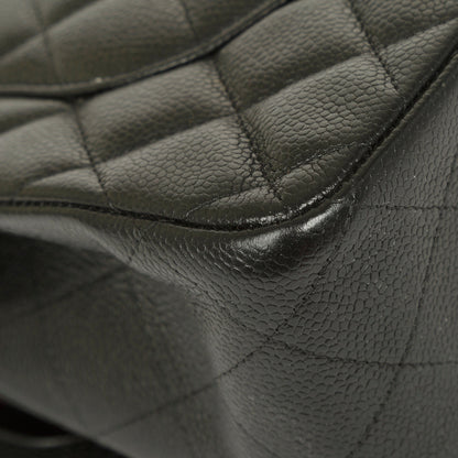 Chanel Black Caviar Classic Jumbo Double Flap Bag