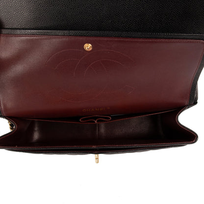 Chanel Black Caviar Classic Jumbo Double Flap Bag