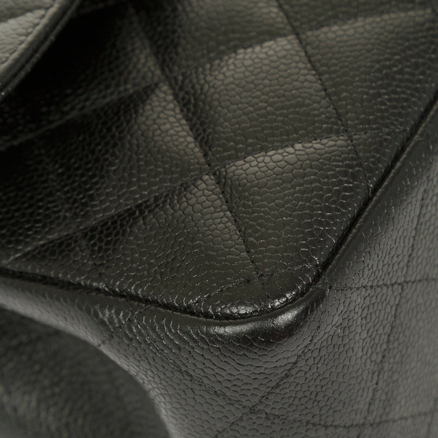 Chanel Black Caviar Classic Jumbo Double Flap Bag