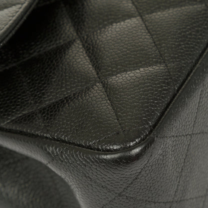 Chanel Black Caviar Classic Jumbo Double Flap Bag