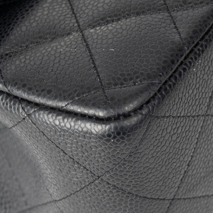 Chanel Black Caviar Classic Jumbo Double Flap Bag