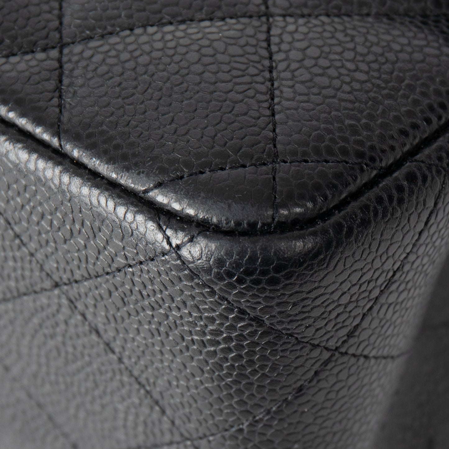 Chanel Black Caviar Classic Jumbo Double Flap Bag