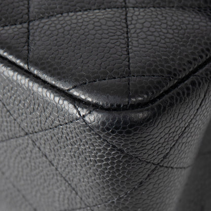 Chanel Black Caviar Classic Jumbo Double Flap Bag