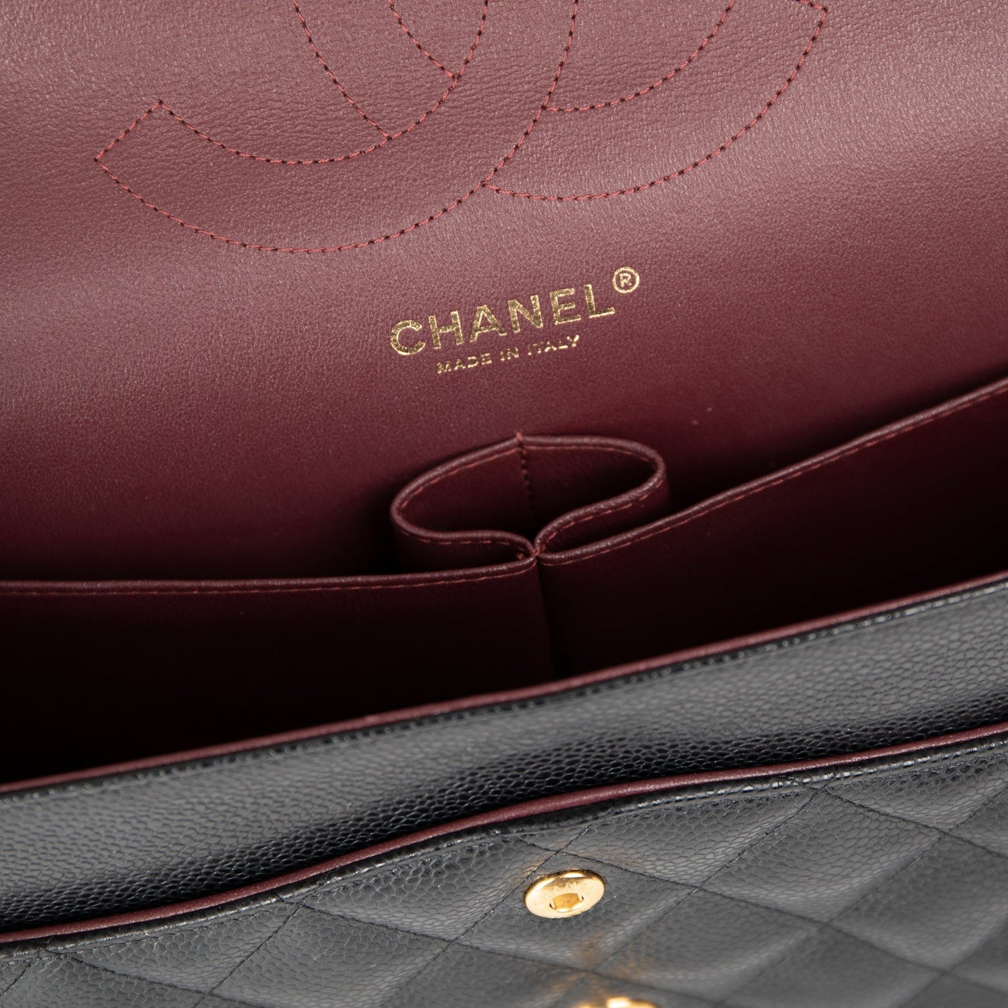 Chanel Black Caviar Classic Jumbo Double Flap Bag