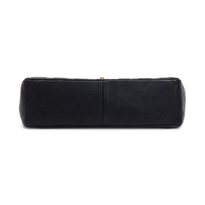 Chanel Black Caviar Classic Jumbo Single Flap Bag