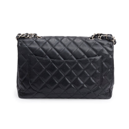 Chanel Black Caviar Classic Jumbo Single Flap Bag