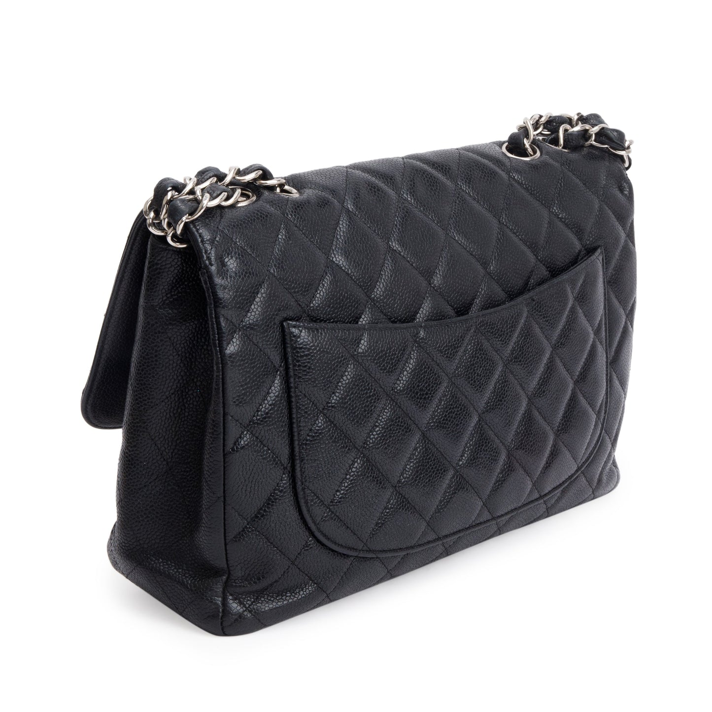 Chanel Black Caviar Classic Jumbo Single Flap Bag