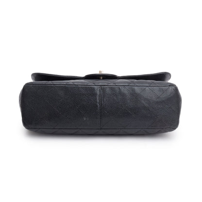 Chanel Black Caviar Classic Jumbo Single Flap Bag