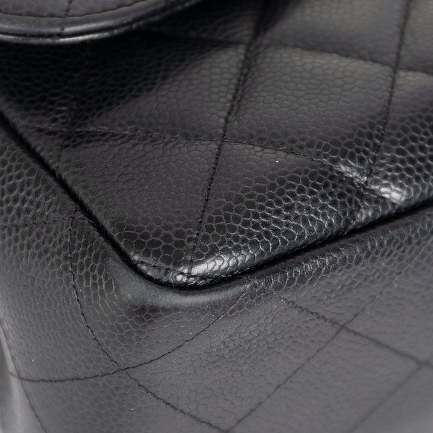 Chanel Black Caviar Classic Jumbo Single Flap Bag