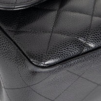 Chanel Black Caviar Classic Jumbo Single Flap Bag